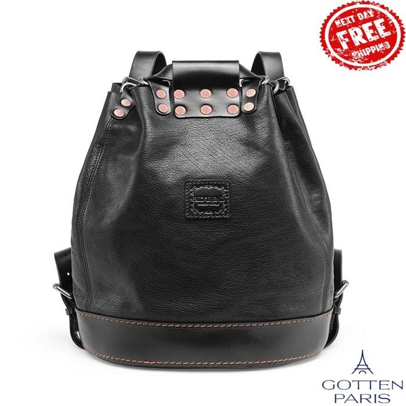 Women\'s Genuine Leather Canna Backpack Black Women\'s Bag main image 12